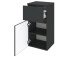 Badezimmer-Set >Baabe< (5-teilig) in Grau-Matt Graphit - 210x47cm (BxT)