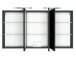 Badezimmer-Set >Baabe< (5-teilig) in Grau-Matt Graphit - 210x47cm (BxT)