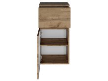 Badezimmer-Set >Baabe< (5-teilig) in Wotan-Eiche - 190x47cm (BxT)