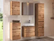 Badezimmer-Set >Baabe< (5-teilig) in Wotan-Eiche -...
