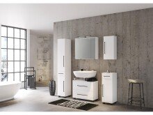 Hängeschrank >Luzern I< in Weiß aus Metall - 30x64x20cm (BxHxT)