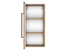 Hängeschrank >Luzern I< in Schwarz aus Metall - 30x64x20cm (BxHxT)
