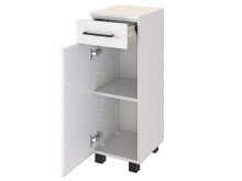 Unterschrank >Luzern I< in Weiß aus Metall - 30x79x35cm (BxHxT)