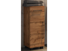 Unterschrank >Luzern I< in Schwarz aus Metall - 30x79x35cm (BxHxT)