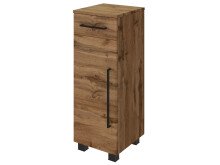 Unterschrank >Luzern I< in Schwarz aus Metall - 30x79x35cm (BxHxT)