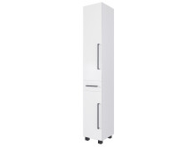 Hochschrank >Luzern I< in Weiß aus Metall - 30x180x35cm (BxHxT)