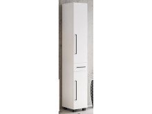 Hochschrank >Luzern I< in Weiß aus Metall - 30x180x35cm (BxHxT)