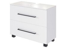 Waschbeckenunterschrank >Luzern I< in Weiß aus Metall - 70x54x35cm (BxHxT)