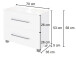 Waschbeckenunterschrank >Luzern I< in Weiß aus Metall - 70x54x35cm (BxHxT)