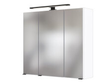 Spiegelschrank >Luzern I< in Schwarz - 80x64x20cm...