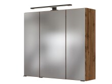 Spiegelschrank >Luzern I< in Schwarz - 70x64x20cm...