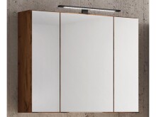 Spiegelschrank >Luzern I< in Schwarz - 80x64x20cm...