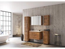 Spiegelschrank >Luzern I< in Schwarz - 80x64x20cm (BxHxT)