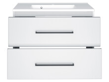 Waschtisch-Set >Luzern I< in Weiß aus Metall - 80x56x47cm (BxHxT)
