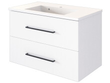 Waschtisch-Set >Luzern II< in Schwarz aus Keramik - 80x56x47cm (BxHxT)