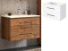 Waschtisch-Set >Luzern II< in Schwarz aus Keramik - 80x56x47cm (BxHxT)