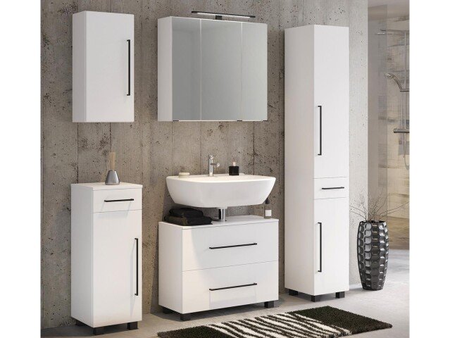 Badezimmer-Set >Luzern< in Weiß - 160x180x35cm (BxHxT)