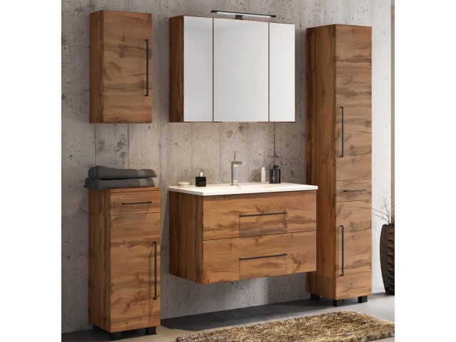 Badezimmer-Set >Luzern< (5-teilig) in Wotan Eiche Nachbildung