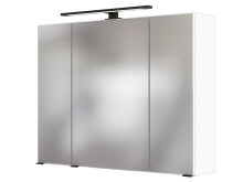 Waschtisch-Set >Luzern I< in Weiß aus Glas - 80x47cm (BxT)