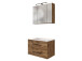 Waschtisch-Set >Luzern I< in Schwarz aus Glas - 80x47cm (BxT)