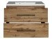 Waschtisch-Set >Luzern I< in Schwarz aus Glas - 80x47cm (BxT)