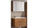 Waschtisch-Set >Luzern I< in Schwarz aus Glas - 80x47cm (BxT)