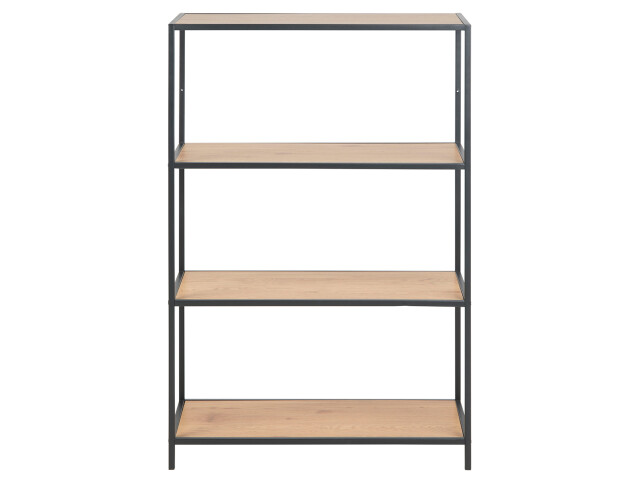 Regal >Carney< in Wildeiche aus Metall - 77x114x35cm (BxHxT)