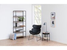 Regal >Carney< in Wildeiche aus Metall - 77x185x35cm (BxHxT)