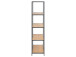 Regal >Carney< in Wildeiche aus Metall - 77x150x35cm (BxHxT)