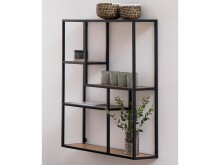 Hängeregal >Carney< in Wildeiche aus Metall - 75x91x20cm (BxHxT)