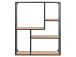 Hängeregal >Carney< in Wildeiche aus Metall - 75x91x20cm (BxHxT)