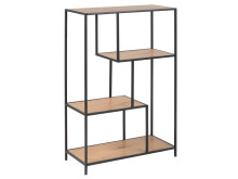 Regal >Carney< in Wildeiche aus Metall - 77x114x35cm (BxHxT)