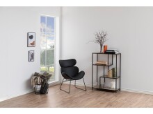 Regal >Carney< in Wildeiche aus Metall - 77x114x35cm (BxHxT)