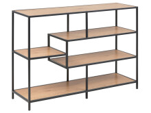 Regal >Carney< in Wildeiche aus Metall - 114x78x35cm (BxHxT)