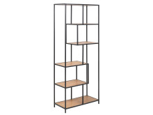 Regal >Carney< in Wildeiche aus Metall - 77x185x35cm (BxHxT)