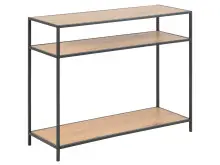 Konsolentisch >Carney< in Wildeiche aus Metall -...