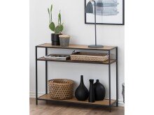 Konsolentisch >Carney< in Wildeiche aus Metall - 100x79x35cm (BxHxT)
