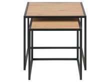 Satztisch >Carney< in Wildeiche aus Metall - 50x45x50cm (BxHxT)