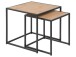 Satztisch >Carney< in Wildeiche aus Metall - 50x45x50cm (BxHxT)