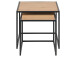 Satztisch >Carney< in Wildeiche aus Metall - 50x45x50cm (BxHxT)