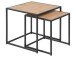 Satztisch >Carney< in Wildeiche aus Metall - 50x45x50cm (BxHxT)