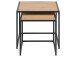 Satztisch >Carney< in Wildeiche aus Metall - 50x45x50cm (BxHxT)
