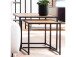 Satztisch >Carney< in Wildeiche aus Metall - 50x45x50cm (BxHxT)