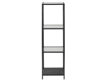 Regal >Carney< in Schwarz/matt aus Metall - 35x119,5x37cm (BxHxT)