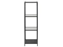 Regal >Carney< in Schwarz/matt aus Metall - 35x119,5x37cm (BxHxT)