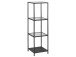 Regal >Carney< in Schwarz/matt aus Metall - 35x119,5x37cm (BxHxT)