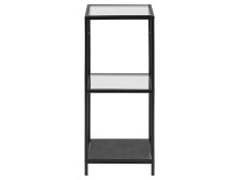 Regal >Carney< in Schwarz/matt aus Metall - 35x82,5x37cm (BxHxT)
