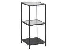 Regal >Carney< in Schwarz/matt aus Metall - 35x82,5x37cm (BxHxT)