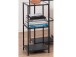 Regal >Carney< in Schwarz/matt aus Metall - 35x82,5x37cm (BxHxT)