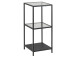 Regal >Carney< in Schwarz/matt aus Metall - 35x82,5x37cm (BxHxT)